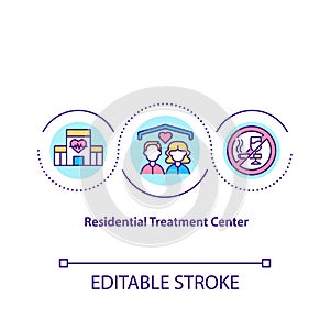 Residential treatment center concept icon