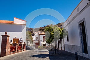Residentional houses in Tejeda Village during a sun y day photo