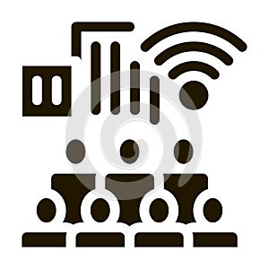 Residents Connect Wi-Fi Icon Vector Glyph Illustration