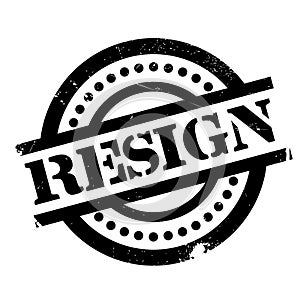 Resign rubber stamp