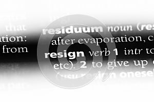 resign