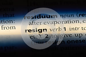 resign