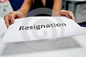Resignation paper