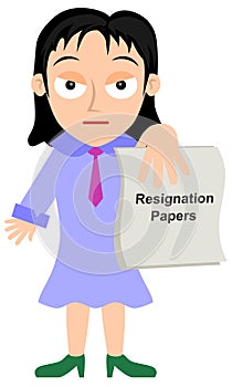 Resignation papers photo
