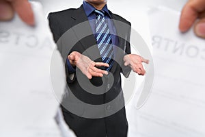 Resignedly when contract cancelled