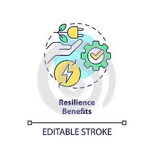 Resilience benefits concept icon
