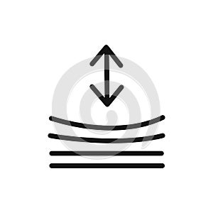 Resilience material icon linear vector graphics sign