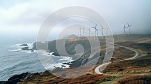 Resilient Wind Turbines On Stormy Coastal Hills