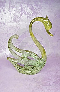 Resin swan shape with natural flowers inside, floral art Hydrangea Eternal Flower