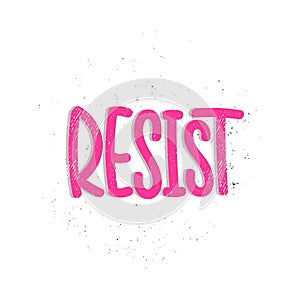 Resist lettering vector photo