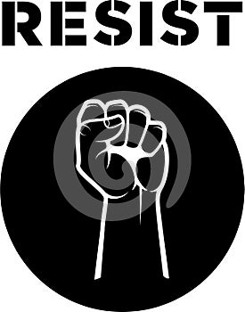 Resist - Raised Hand with Clenched Fist photo