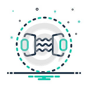 Mix icon for Resistance, high and voltage