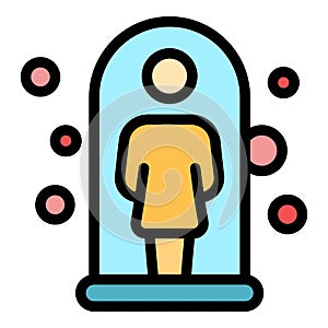 Resistance virus body icon color outline vector