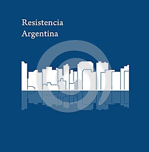 Resistencia, Argentina city silhouette photo