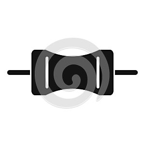 Resistor diagram icon simple vector. Electric circuit