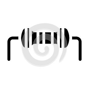 resistor electrical engineer glyph icon vector illustration