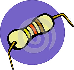 resistor electronics component vector illustration