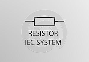 Resistor IEC System Symbol, Vector symbol design. Engineering Symbols.