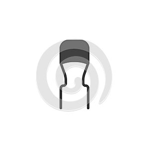 Resistor, semiconductor vector icon