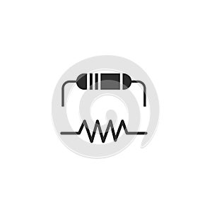 resistor vector icon sign  concept design