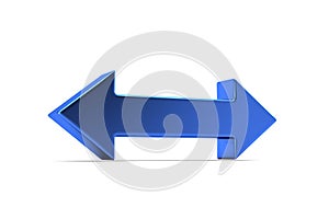Resize arrow blue color. 3D icon rendering illustration