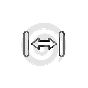 Resize arrow outline icon