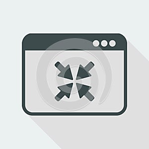 Resize button - Vector flat icon