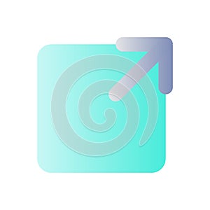 Resize flat gradient color ui icon