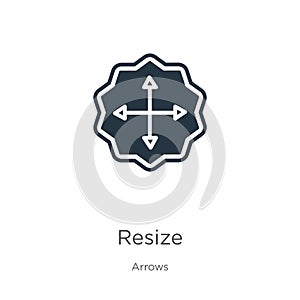 Resize icon vector. Trendy flat resize icon from arrows collection isolated on white background. Vector illustration can be used