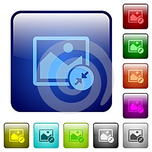 Resize image small color square buttons