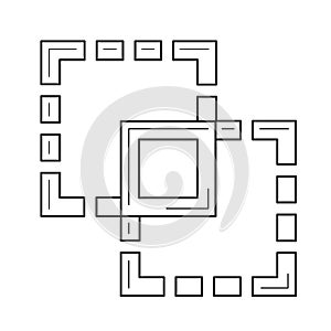 Resize image line icon.