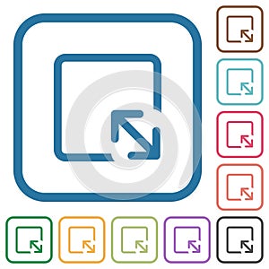 Resize object simple icons