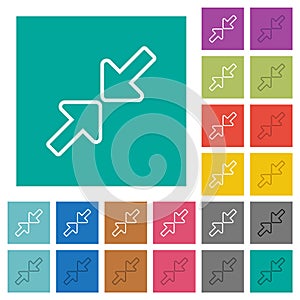 Swimming goggles square flat multi colored icons photo