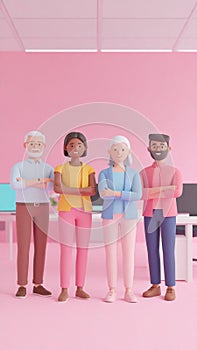 Reskill concept: Diverse age learners in creative tech lab, reskill theme