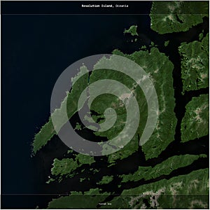 Resolution Island, New Zealand, cropped to square. Satellite, April 15, 2019 photo