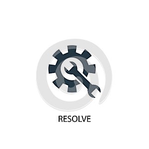 Resolve icon. Simple element