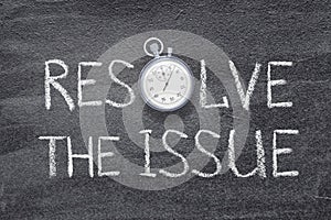 Resolve the issue watch