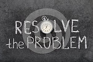 Resolve problem