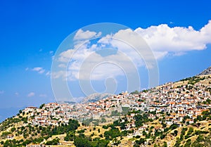 Resort of Arachova on mountain Parnassos, Greece