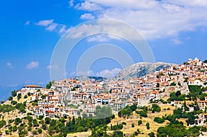 Resort of Arachova on mountain Parnassos, Greece