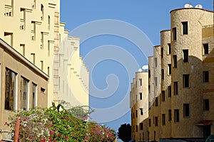 Resort architecture in Egypt.