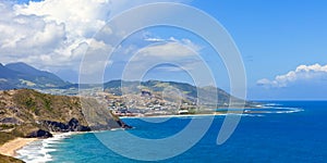 Resort beach on st kitts