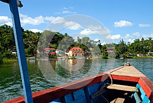 Resort from bow of boat plancha