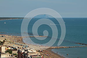 Resort coast and sea. Nettuno, Lazio, Italy