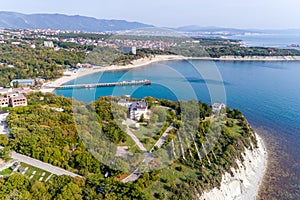 The Resort Of Gelendzhik. the area of Blue Bay. A small Bay with a beach and a sea pier