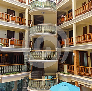 Resort hotel atrium