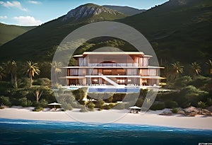 Resort located on a flat beach 50 meters from the sea. The terrain is flat, construction of 2-5-storey