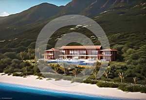 Resort located on a flat beach 50 meters from the sea. The terrain is flat, construction of 2-5-storey