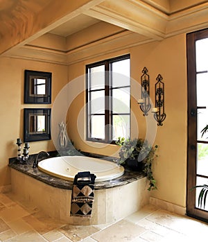 Resort mansion bathroom spa