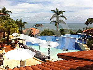 Resort overlooking ocean in Costa Rica